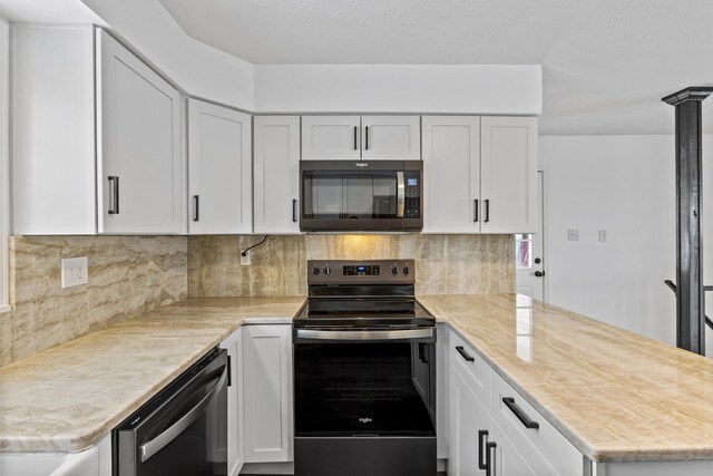 342 Prescott Rd, Paris, KY 40361 - kitchen featuring a peninsula, stainless steel electric range, decorative backsplash, and dishwashing machine