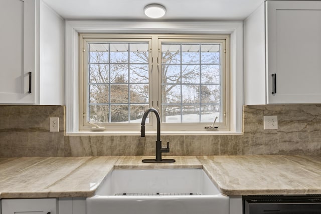 342 Prescott Rd, Paris, KY 40361 - kitchen with black dishwasher, white cabinetry, plenty of natural light, and a sink