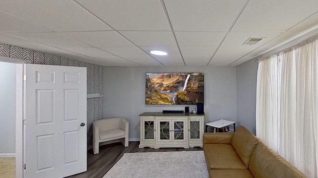 132 Mason Springs Dr, Nicholasville, KY 40356 - sitting room with a paneled ceiling, wood finished floors, and baseboards