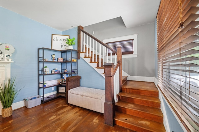 123 Baughman Ave, Danville, KY 40422 - stairs with baseboards and wood finished floors