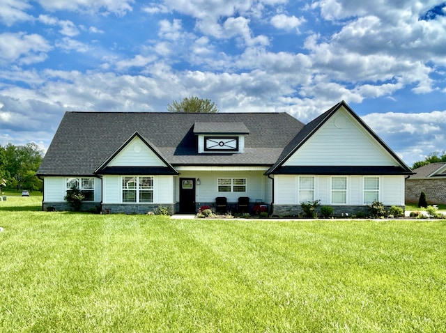 11 Marco Island Dr, Somerset, KY 42503 - view of front facade with a front lawn, roof with shingles, and stone siding