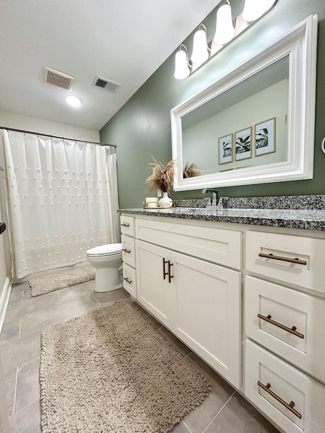 11 Marco Island Dr, Somerset, KY 42503 - bathroom featuring toilet, tile patterned flooring, vanity, and curtained shower