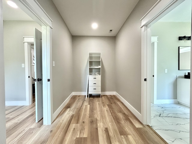 108 Patriot Dr, Science Hill, KY 42553 - hallway featuring light wood finished floors and baseboards