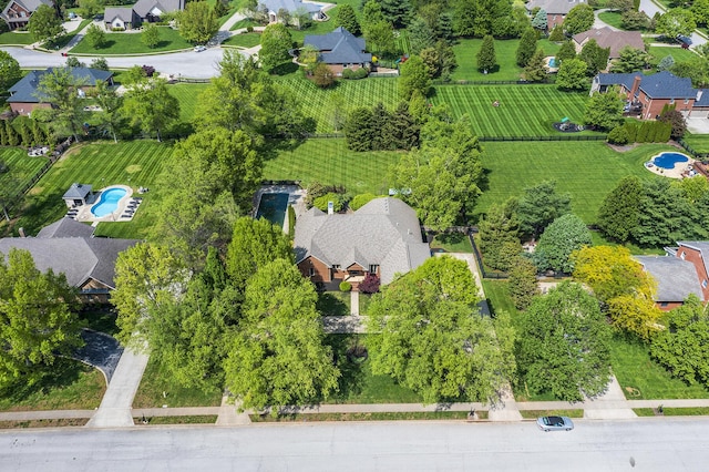 drone / aerial view featuring a residential view