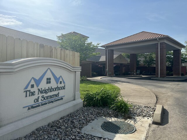 view of community sign