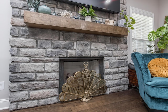 1035 Vineyard Way, Berea, KY 40403 - detailed view of wood finished floors and a fireplace