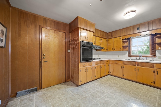 136 Pin Oak Dr, Lancaster, KY 40444 - kitchen with a sink, open shelves, oven, visible vents, and light countertops