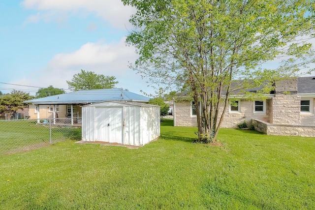 114 Cave Springs Dr, Lancaster, KY 40444 - exterior space with fence, an outbuilding, and a shed