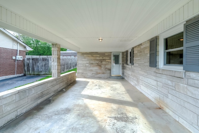 114 Cave Springs Dr, Lancaster, KY 40444 - view of patio / terrace with fence and an attached carport
