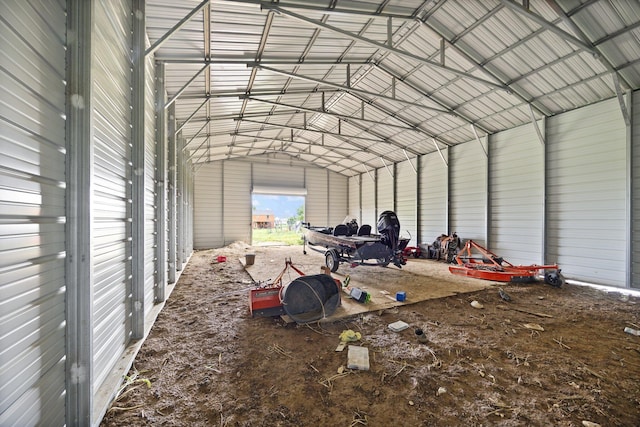 500 Curdsville Rd, Harrodsburg, KY 40330 - interior space featuring vaulted ceiling and metal wall
