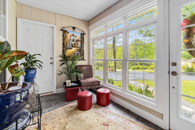 view of sunroom