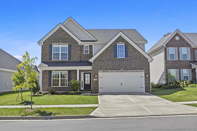 701 Windflower Way, Lexington, KY 40511 - traditional-style house with brick siding, driveway, and a front lawn