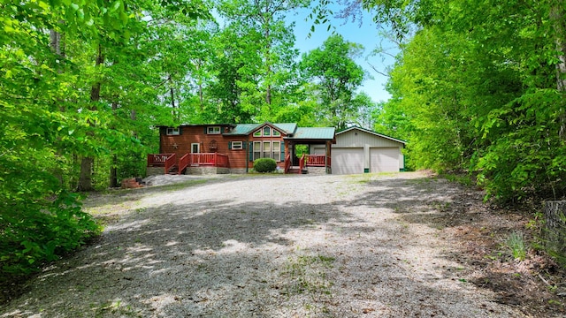 view of front of property featuring an attached garage