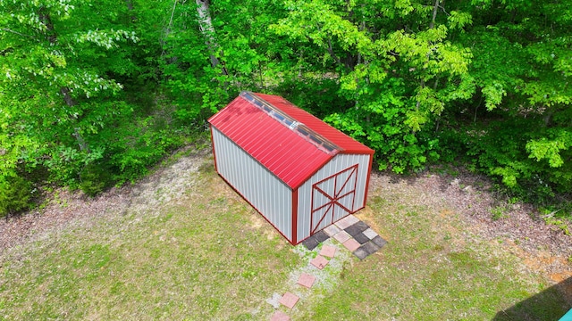 view of shed