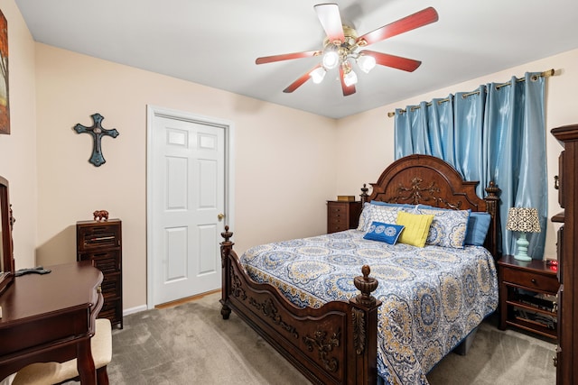 107 Highview Dr, Midway, KY 40347 - bedroom with baseboards, ceiling fan, and carpet