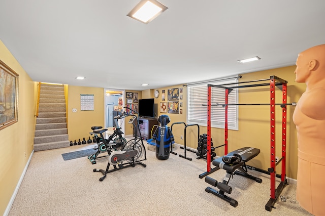 107 Highview Dr, Midway, KY 40347 - exercise area with baseboards and carpet