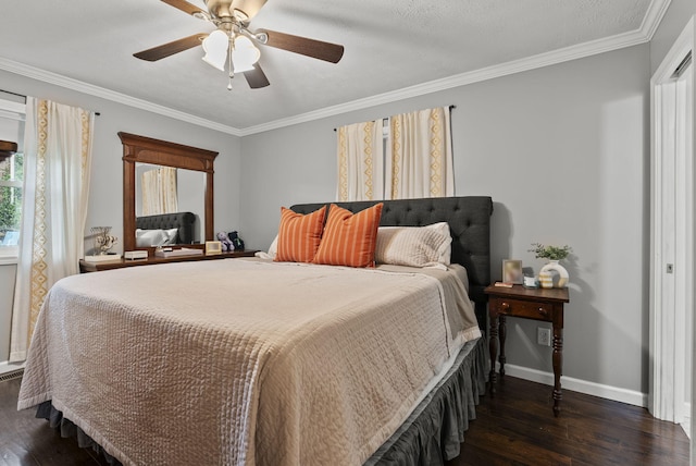 220 Garden Ave, Stanford, KY 40484 - bedroom with baseboards, ornamental molding, and dark wood-style flooring