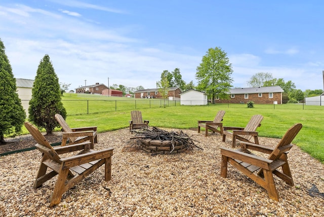 220 Garden Ave, Stanford, KY 40484 - view of yard with a fenced backyard and a fire pit