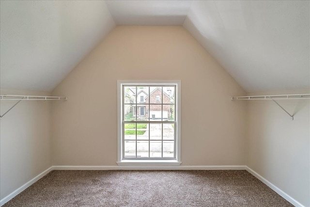 1148 Oatlands Park, Lexington, KY 40509 - additional living space featuring baseboards, carpet, and vaulted ceiling