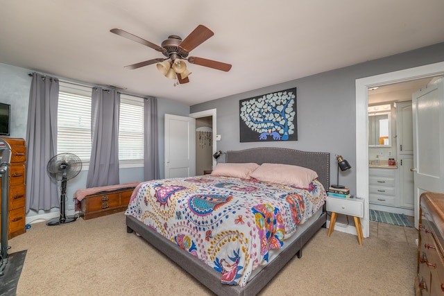 363 S Main St, Winchester, KY 40391 - bedroom with connected bathroom, ceiling fan, and carpet flooring