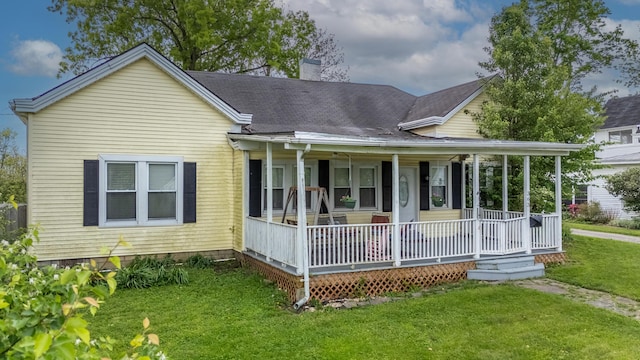 363 S Main St, Winchester, KY 40391 - back of property featuring covered porch, a yard, and a chimney
