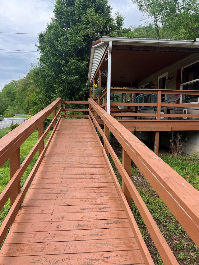 view of wooden terrace
