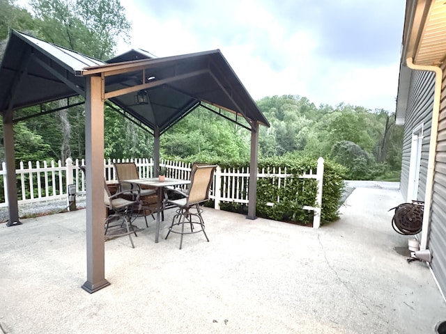 187 Sinnette, Greenup, KY 41144 - view of patio with a gazebo, fence, and outdoor dining area