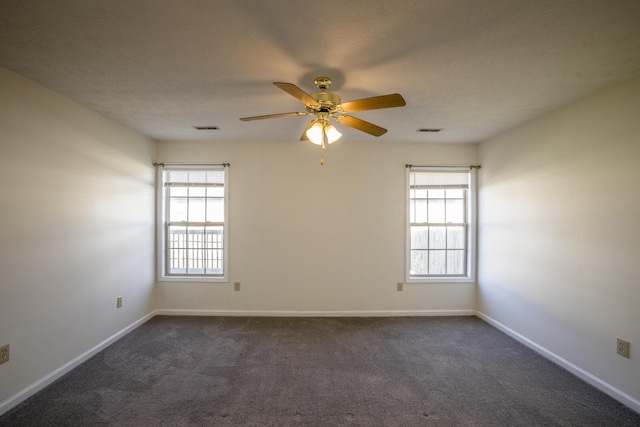 108 Sturbridge Ln, Winchester, KY 40391 - unfurnished room featuring ceiling fan, dark carpet, and baseboards