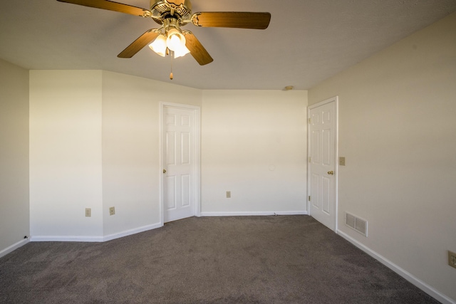 108 Sturbridge Ln, Winchester, KY 40391 - spare room with dark carpet, a ceiling fan, and baseboards