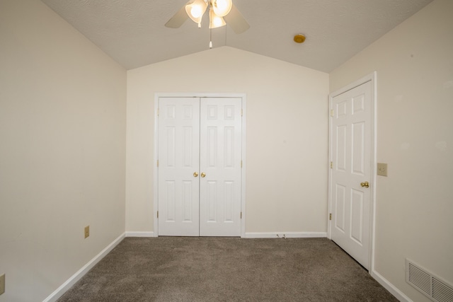 108 Sturbridge Ln, Winchester, KY 40391 - unfurnished bedroom with lofted ceiling, carpet floors, baseboards, and a closet