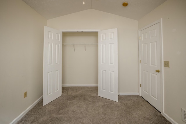 108 Sturbridge Ln, Winchester, KY 40391 - unfurnished bedroom featuring carpet floors, lofted ceiling, a closet, and baseboards
