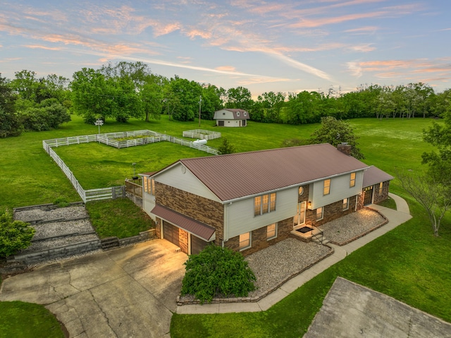 140 Adams Ln, Richmond, KY 40475 - aerial view at dusk of view of wooded area