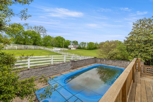 140 Adams Ln, Richmond, KY 40475 - view of pool featuring a wooden deck and a rural view