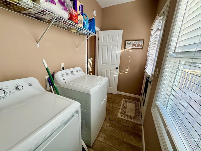 310 W Chestnut St, Nicholasville, KY 40356 - laundry room with washing machine and dryer and wood finished floors