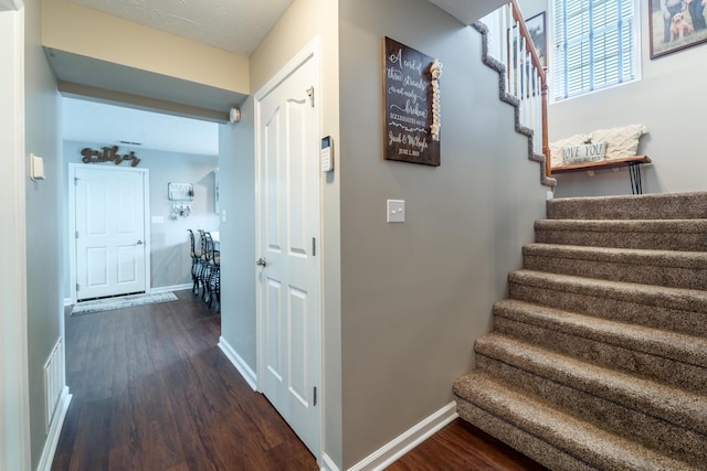 605 Coleman Dr, Berea, KY 40403 - stairs with visible vents, wood finished floors, and baseboards