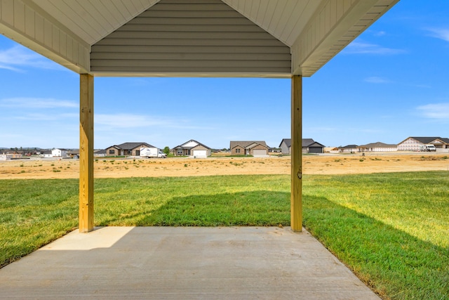 view of patio / terrace featuring a residential view
