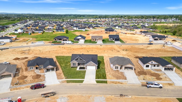 aerial view featuring a residential view