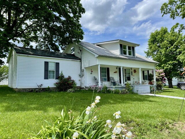 130 Branch Rd, Monticello, KY 42633 - view of front of property featuring covered porch and a front yard