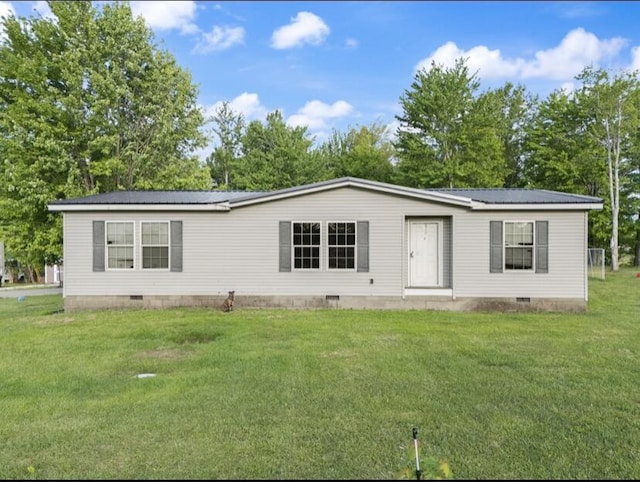 2745 Farris Branch Rd, Wallingford, KY 41093 - manufactured / mobile home featuring crawl space, a front yard, and metal roof