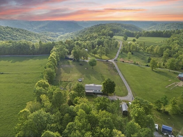 2745 Farris Branch Rd, Wallingford, KY 41093 - aerial view at dusk of a view of countryside and a wooded view