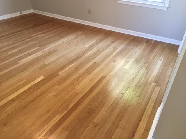 interior space featuring baseboards and wood-type flooring