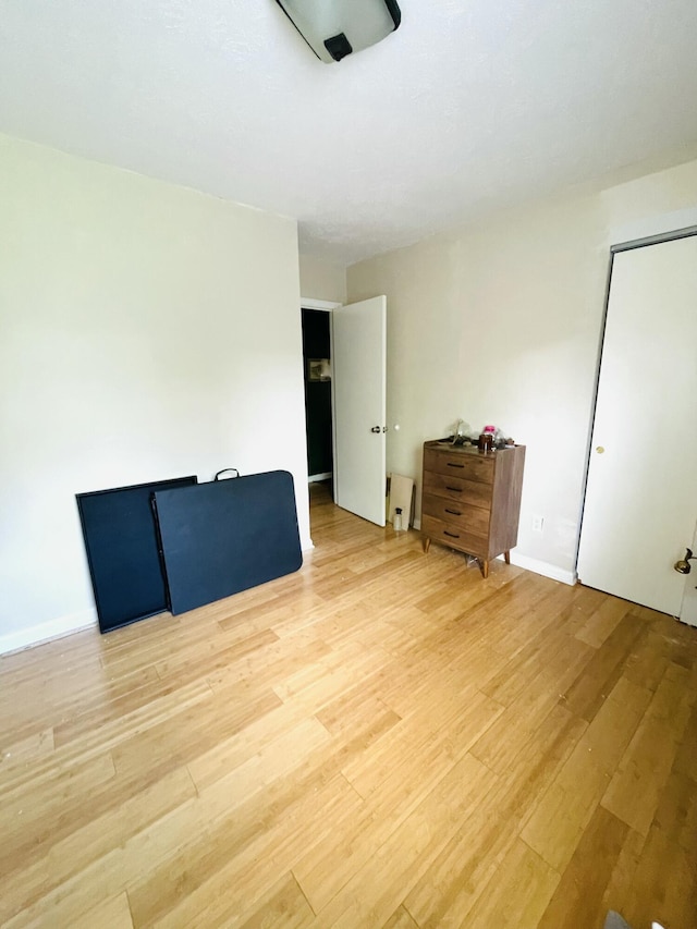 empty room featuring light wood finished floors