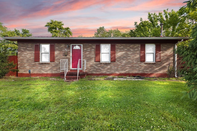 88 Plum St, Stanton, KY 40380 - single story home with brick siding, a front lawn, and entry steps