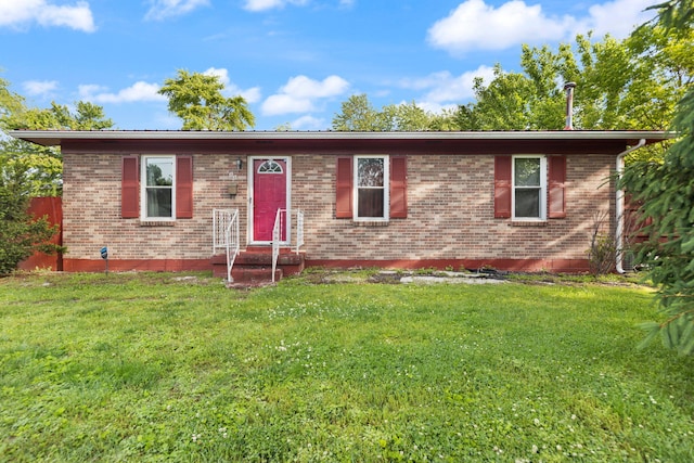 88 Plum St, Stanton, KY 40380 - ranch-style home featuring entry steps, brick siding, and a front lawn