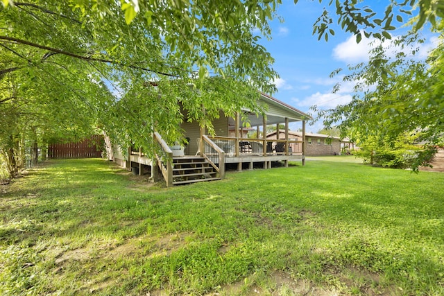 88 Plum St, Stanton, KY 40380 - view of yard with a deck