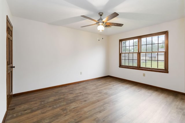 3716 Hickory Hill Dr, Somerset, KY 42503 - empty room featuring baseboards, ceiling fan, and wood finished floors