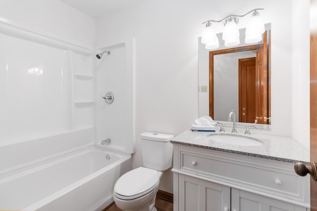 3716 Hickory Hill Dr, Somerset, KY 42503 - full bathroom with toilet, shower / bathtub combination, and vanity