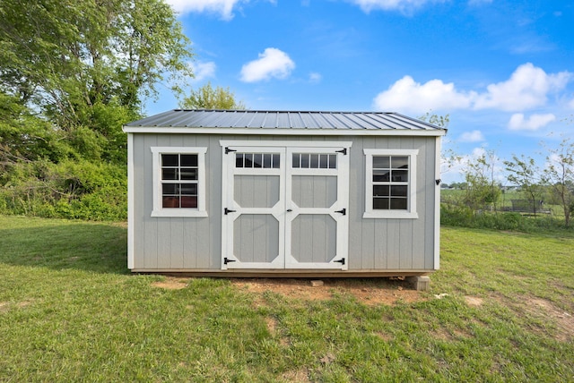view of shed