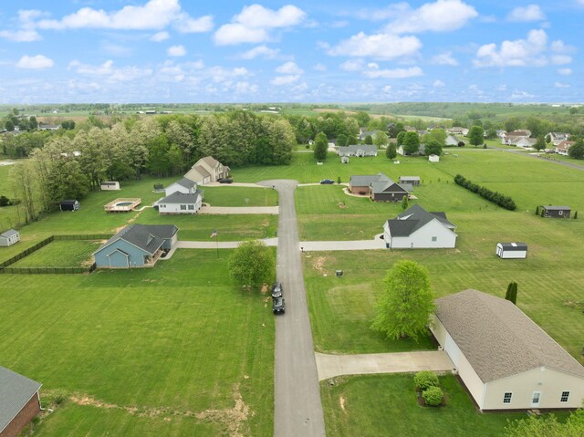 aerial view with a residential view