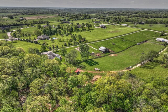 overview of rural landscape with a pastoral area